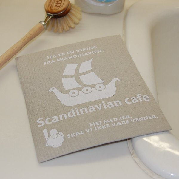 画像1: 北欧雑貨　キッチンワイプ　Scandinavian cafe バイキングシップ (1)