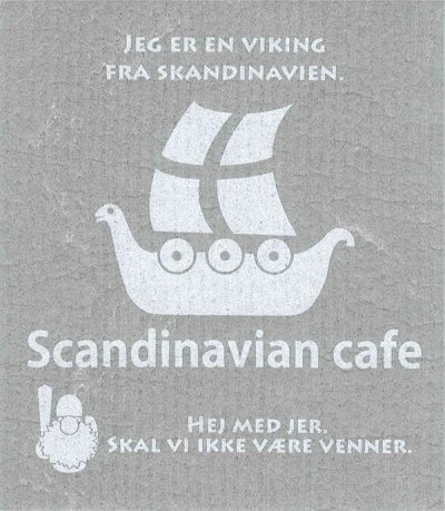 画像1: 北欧雑貨　キッチンワイプ　Scandinavian cafe バイキングシップ